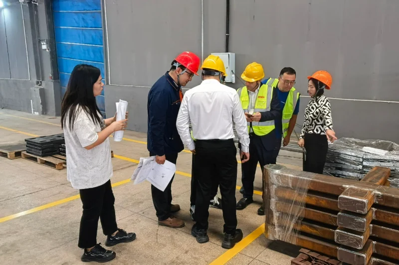Представители TESMEC посетили производственное предприятие в Хэхуа для проверки производства и управления окружающей средой